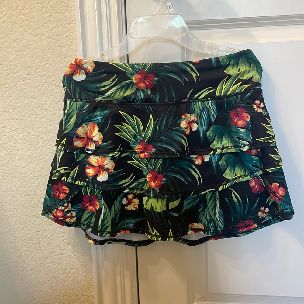 floral athletic skirt